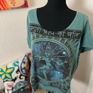 Ganesha Print Soft Short Sleeve Tshirt